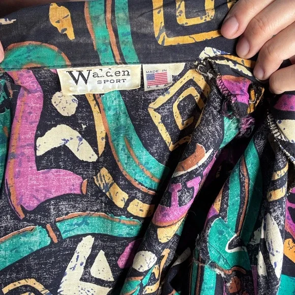 Vintage 80s Geometric Jumpsuit - Picture 3 of 4